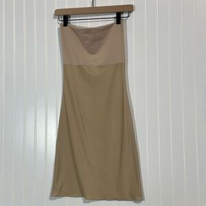 Spanx by Sara Blakely Strapless Nude Shaping Slip Dress M Medium Beige Lingerie